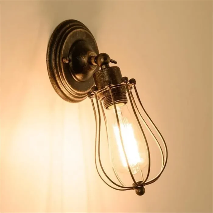 Rotating Retro Wall Lamp Modern Industrial Metal Iron Ceiling Light Bedroom Bedside Entrance Aisle Staircase Wall Light Fixture 1