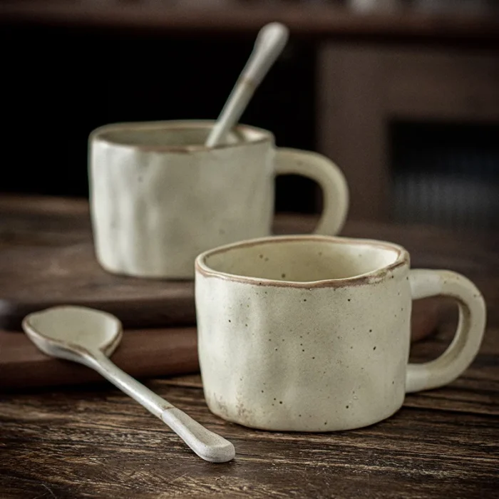 Retro Style Japanese Hand Made Ceramic Mugs Coffee Cup Water Cup Drinkware 1