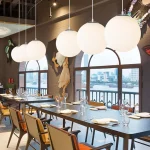 Modern Glass Ball Pendant Lights Kitchen Accessories LED Hanging Lamp Living Room Bedroom Kitchen Lustre Suspension Luminaire 1