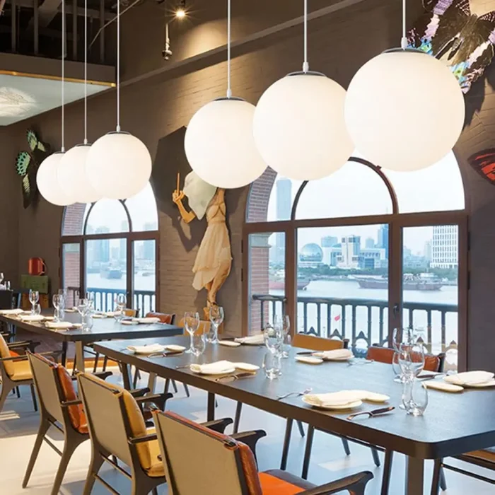 Modern Glass Ball Pendant Lights Kitchen Accessories LED Hanging Lamp Living Room Bedroom Kitchen Lustre Suspension Luminaire 1