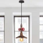 Vintage Loft Industrial Iron Water Pipe Pendant Lamp Retro E27 LED Pendant Light Bar Restaurant Kitchen Bedroom Hanging Lights 3