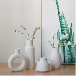 Nordic Special-shaped Creative Hydroponic Ceramic Vase Decoration Biscuits Flower Arrangement Geometric Crafts  Home Accessories 1