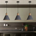 Nordic Wood Pendant Lights Vintage Modern LED Hanging Lamp for Living Room Kitchen Island Home Loft Industrial Decor Luminaire 3