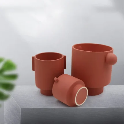 Nordic ins handmade frosted flower arrangement floral container artist home decoration succulent planting flower pot bonsai 2