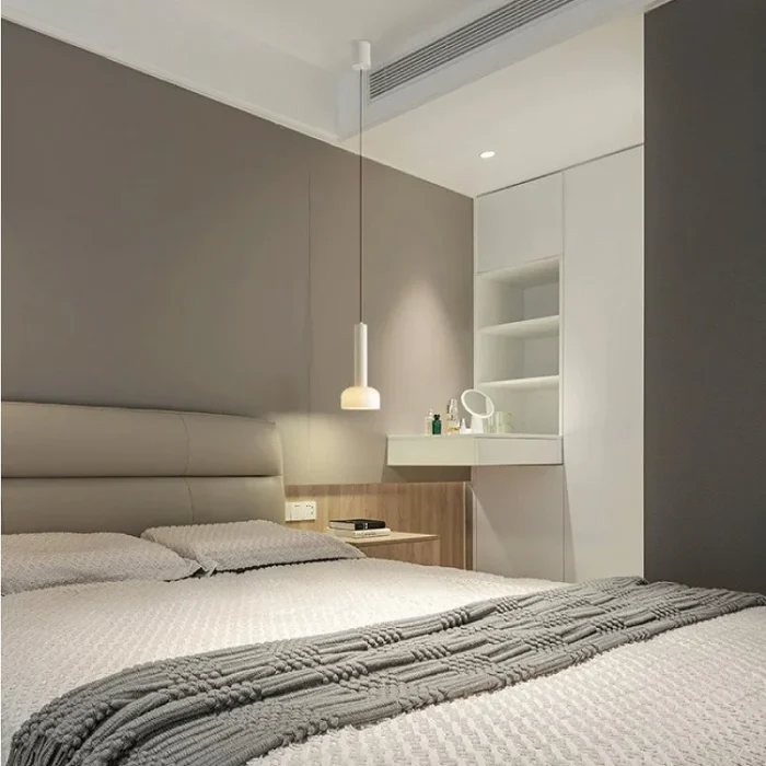 Nordic Simple Bedroom Bedside Lamp Living Room Sofa TV Background Wall Restaurant Bar Glass Chandelier 5