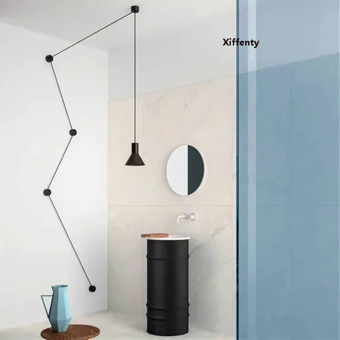 Perforated Line Chandelier 6 Meters Long Line Constellation Graphic Pendant Lamp Bedroom Bedside Dining Room Modern LED Lights 1