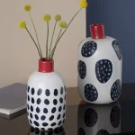 Chinese creative ceramic vase decoration retro dried flower vase living room living room desktop decoration home decoration 4