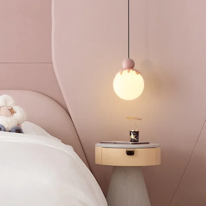 Cream Style Bedside Chandelier Macaron Children's Room Lamp Creative Personality Octopus Decorative Color Small Chandelier 2