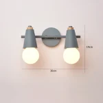 Nordic LED Macaron Mirror Headlight modern multicolor Simple mirror cabinet corridor wall lamp mirror wrought iron lamps 4