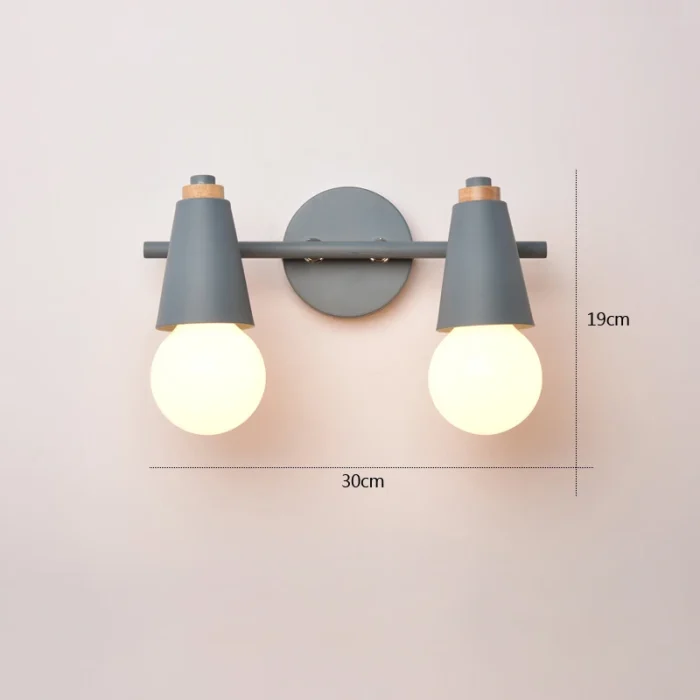 Nordic LED Macaron Mirror Headlight modern multicolor Simple mirror cabinet corridor wall lamp mirror wrought iron lamps 4