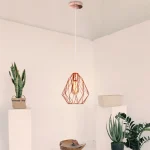Iron Metal Cage Pendant Lamp Industrial Vintage Hanging Ceiling Light Fixture for Kitchen Island Dining Room Farmhouse Foyer 6