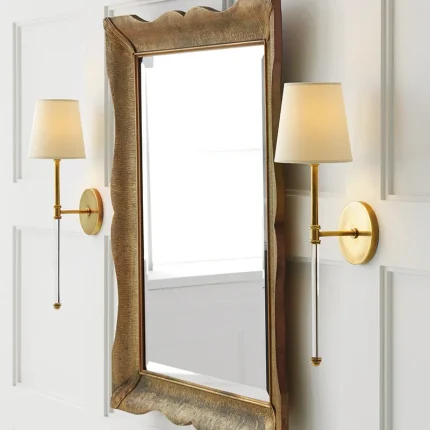 Light Luxury Crystal Wall Lamp Bedroom Bedside Lamp LED All-copper Living Room Background Wall Staircase Aisle Lamp 1