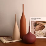 Nordic Retro Brushed Ceramic Vase Ornaments Living Room Bedroom Wine Cabinet Desktop Flower Arrangement Vases Wedding Decoration 3