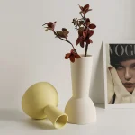 Creative Art Vase Nordic Style Modern Ceramic Arrangement Dried Flower Home Living Room Office Tabletop Decor Ornaments Vases 1
