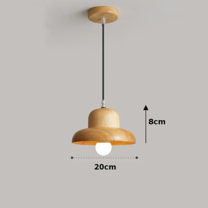 Wooden chandelier Japanese bedroom bedside lamp Nordic restaurant lamp modern simple designer bar lamp 3