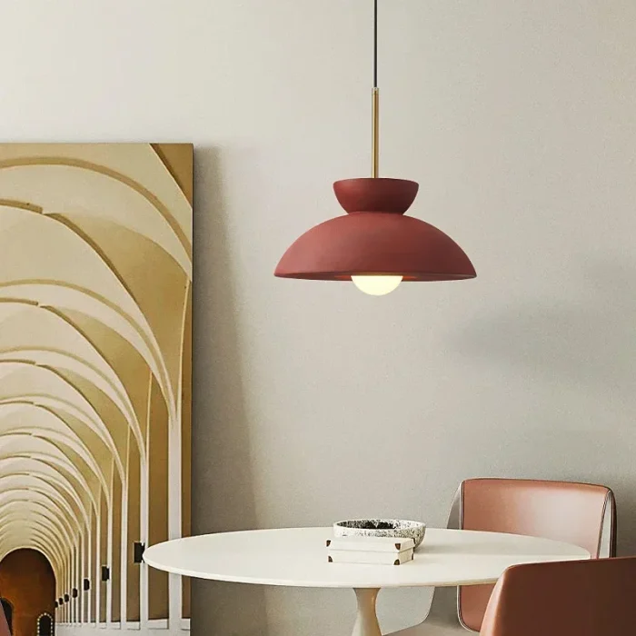 Nordic Resin Pendant Light Red Lighting For Living Room Bedroom Study Dining Room Bar Cafe Lamp Interior LED Decorative Lighting 1