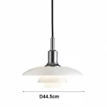 Nordic Glass Chandelier Bedroom Study Restaurant Light Hotel Light Luxury Decoration Bar LED Chandelier 6