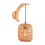 Vintage Hemp Rope Wall Light Sconce Modern Wood Wall Lamp for Restaurant Kitchen Bedroom Retro Loft Indoor Home Decor Lighting 6