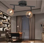 Modern Industal Chandelier 2/3 Heads Ceiling Lamp Retro Ceiling Light Bedroom Kitchen Living Room Decor Indoor Lighting Fixtures 4