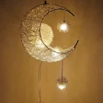 Modern Creative Pendant Light Moon Star Suspension Kids Bedroom Hanging Lamp Christmas Decorations For home Fixture Lighting LED 1