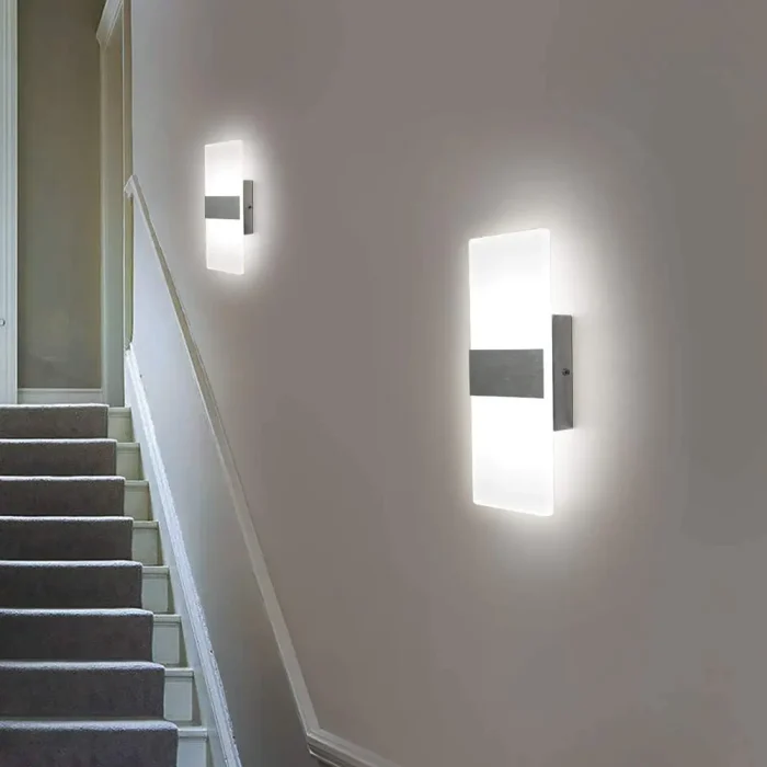 Modern Wall Light Led Indoor for Bedroom Living Room Stair Mirror Light Right Angle Acrylic Material Wall Sconce Lamp 1