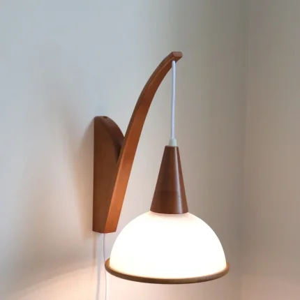 Solid Wood with Plug Wall Lamp Retro Bedroom Living Room Bedside Study Atmosphere Wall Light Decor 2