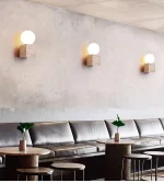 Cream Style Wall Lamp Living Room Sofa Background Entrance Decorative Lamp Bedroom Bedside Simple Wall Lamp 2