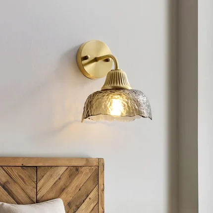 Study Bedroom Bedside Wall Lamp Creative Personality Entrance Balcony Living Room Background Wall Aisle Glass Wall Lamp 2
