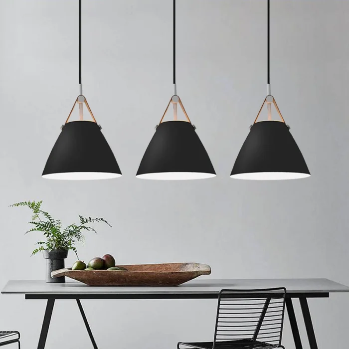 Nordic Minimalist Pendant Lamps Personality LED Hanging Light Bedroom Living Room Lamp Hotel Restaurant Bar Belt Chandelier 3