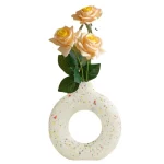 Home Decor Ceramic Vase Nordic Room Decoration Wedding Decoration Flower Pot Desktop Plain Abstract Art Flower Arrangement Vases 5
