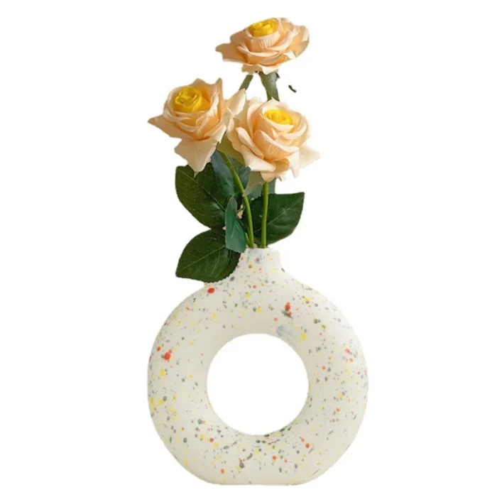Home Decor Ceramic Vase Nordic Room Decoration Wedding Decoration Flower Pot Desktop Plain Abstract Art Flower Arrangement Vases 5