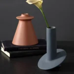 Nordic Geometric Irregular Morandi Vase Ceramic Decoration Creative Frosted Living Room Dried Flower Vase Simple Decoration 6