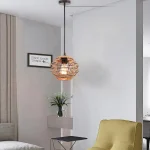 Japanese-style Hemp Rope Ceiling Chandelier Kitchen Living Room Restaurant Bedroom Pendant Light Handmade Woven Hanging Lamp 3