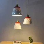 New Ceramic Chandelier Hollowed Out Restaurant Living Room Bedroom Bedside Chandelier Creative Colorful Ceramic Pendant Lamp 1
