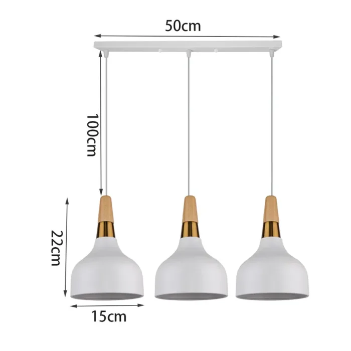 Modern LED Pendant Lights Nordic Minimalist E27 Solid Wood Hanging Lamps Kitchen Restaurant Lighting Fixtures 6