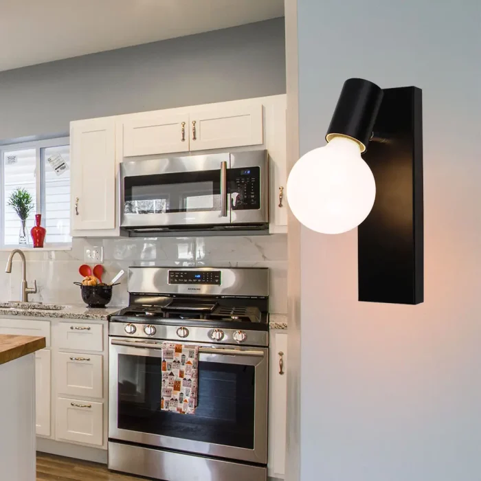Modern Led Iron Wall Lamp Indoor Lighting Fixture Sconce Corridor Aisle Hall Bedroom Kitchen Rectangular Base Decorative Lights 6