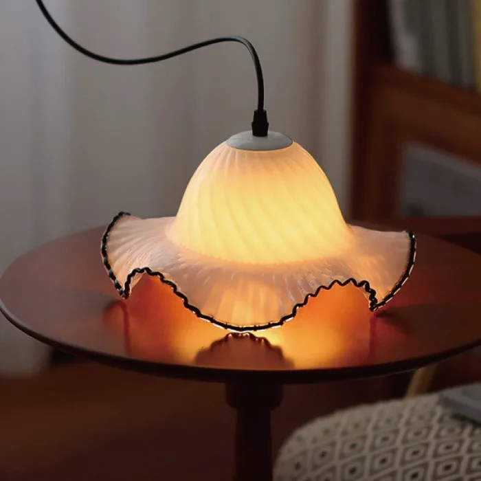 Glass Hat Bar Restaurant Chandelier Aisle Creative Art Single Head Bedside Atmosphere Chandelier Decorative Lighting Fixtures 3