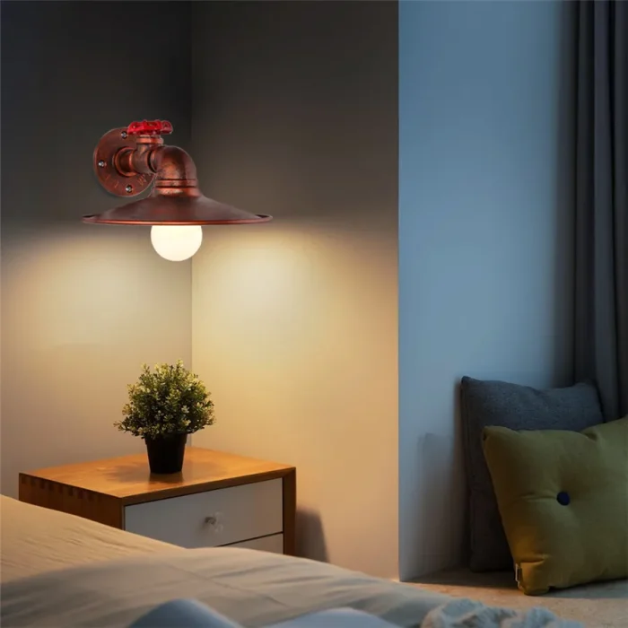 American Retro Sconce Wall Lamp Vintage Indusitrial Wall Light E27 Plated Iron Lampshade Home Deco Lighting Fixtures Luminaria 4