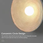 LED Nordic Wall Lamps Round Resin Lighting For Living Room Dining Room Bedroom Study Hallway Indoor Backwall Ambiance Fixtures 6