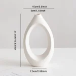 Nordic Ins Ceramic Circle Vase Ornaments Living Room Homestay Hotel Desktop Dried Flower Vase Crafts Home Decoration Accessories 6