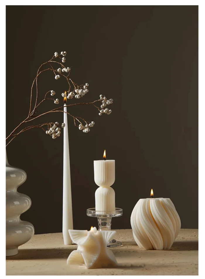Luxury Decoration Candle Nordic Geometric Scented Candles Aesthetic Big Home Decorative Candles Table Decoration And Accessories 5