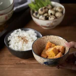 5inch Japanese Style Ceramic Rice Bowl Cereal Soup Dessert Snack Bowl Kitchen Salad Serving Bowl Tableware Microwave Safe 1pcs 3