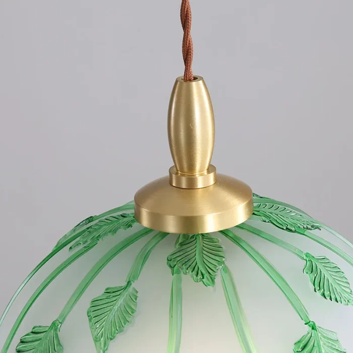 LED Glass Chandelier Restaurant All-copper Retractable Bar Island Chandelier Bedroom Bedside Retro Decorative Lamp 3
