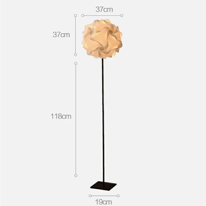 Simple Chongming Flower Floor Lamp Ins Style Retro Style Bedroom Living Room Flower Ball LED Vertical Floor Lamp 6