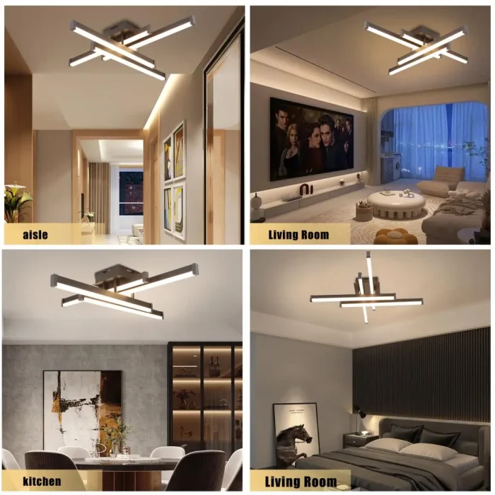 Nordic LED Chandelier Ceiling Lamp for Living Room Corridor Modern Square LED Ceiling Light for Kitchen Home Lighting Fixture 4