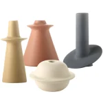 Nordic Geometric Irregular Morandi Vase Ceramic Decoration Creative Frosted Living Room Dried Flower Vase Simple Decoration 5