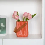 2024 New High End Handbag Vase Ornament Nordic Living Room Dining Table Water Raised Flowers Flower Arrangement Niche Decoration 5