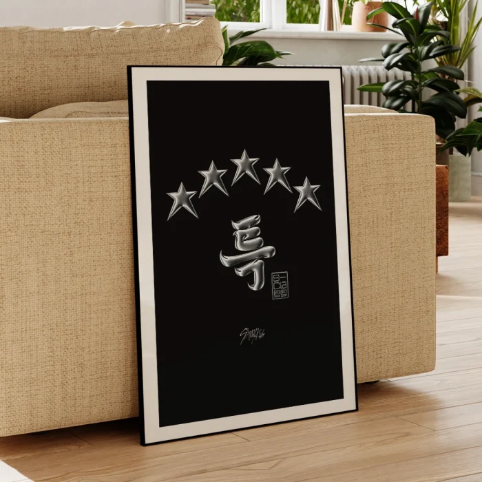 Modern Stray Kids Canvas Wall Art, Album Cover Wall Art Aluminum Frame Prints Canvas Painting Poster Living Room Home Decor 2