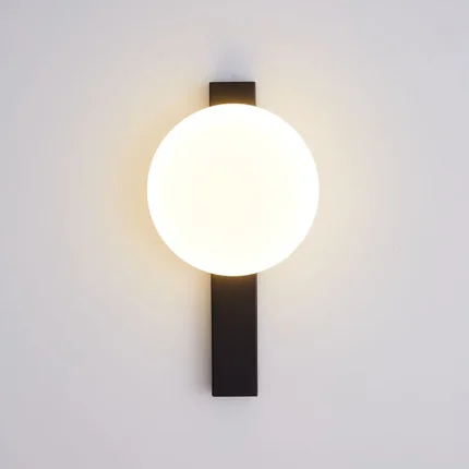 Nordic Bedroom Bedside Lamp Wall Lamp Simple LED Round Staircase Lighting Balcony Aisle Corridor Light 2
