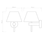 Modern Simple Fabric Lampshade Bedside Wall Lamp LED Bedroom Stairs Aisle Study Room Lamps 6